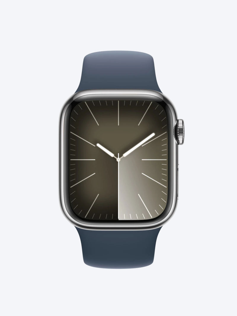 Apple Watch Series 9 45mm Stainless Steel with Sport Band - Silver-1