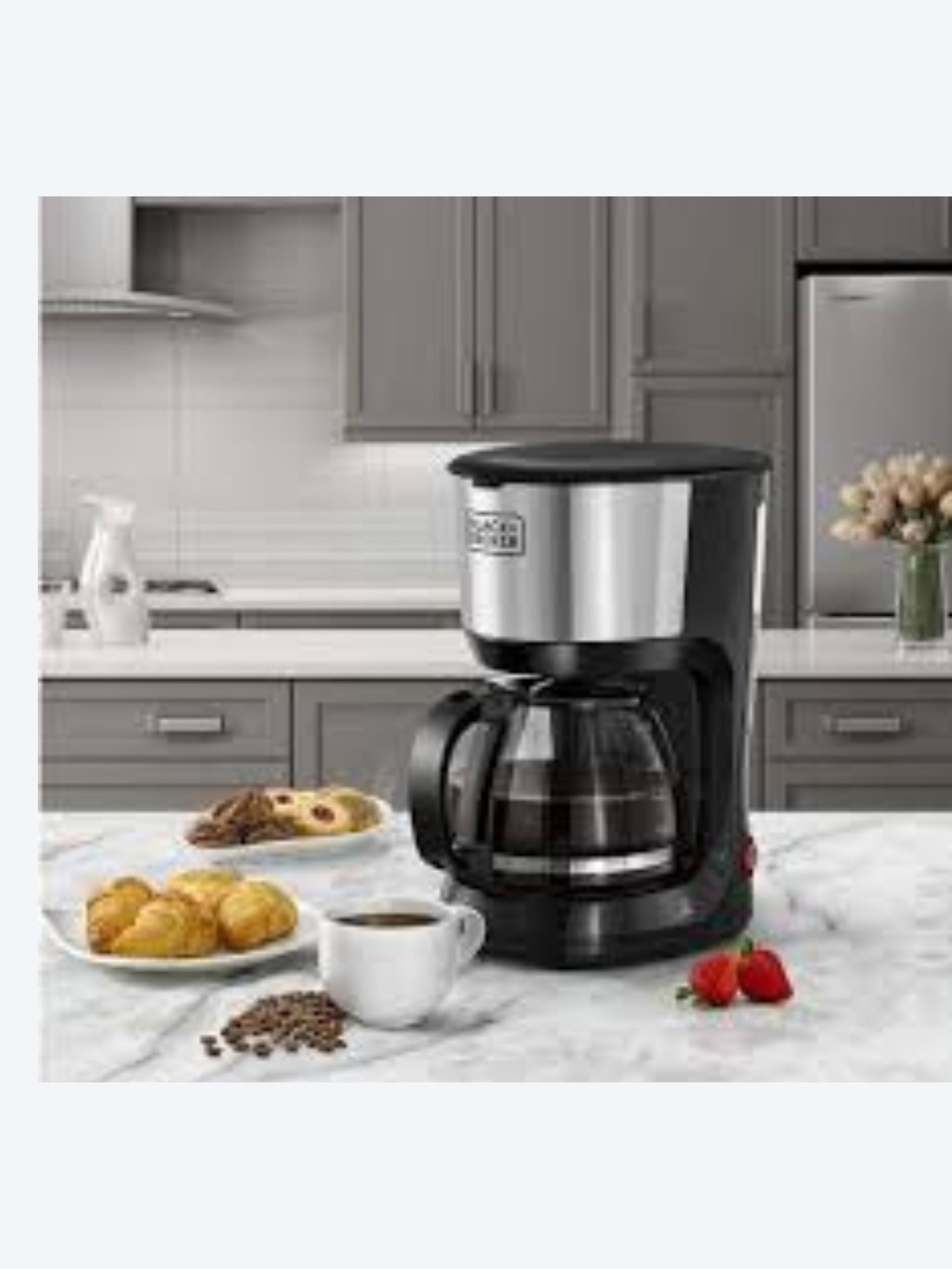 Black+Decker 750W Coffee Machine With Glass Carafe Dcm750S-B5